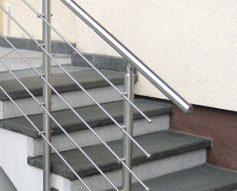 Corrimão inox com barrinhas em Campinas