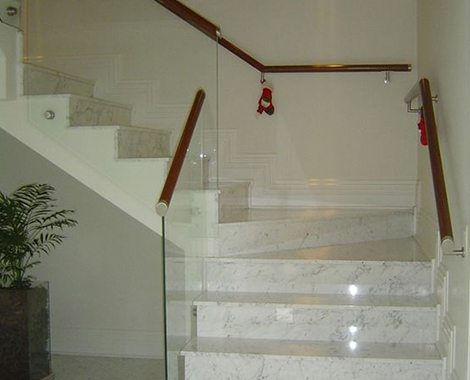 Corrimão inox e vidro em Campinas
